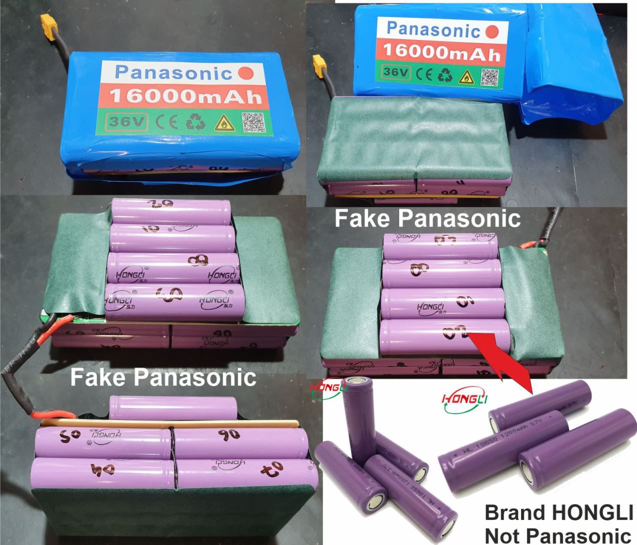 Fake Pack Panasonic 10S2P-36v